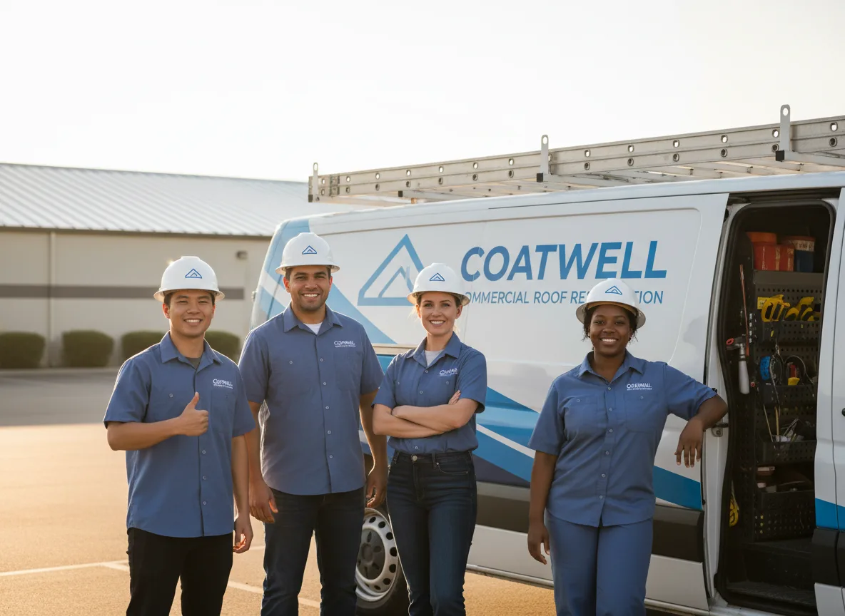 Commercial roof coating company in Cecil, WI
